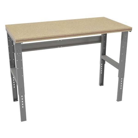 Bolted Workbench, Shop Top, 60 in W, 35-3/8 in to 41-3/8 in Height, 1, 900 lb, Straight MPN:WBAT-1-3060C