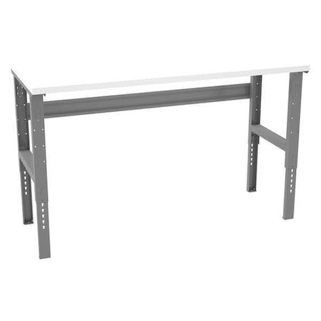 Bolted Workbench, Laminate, 72 in W, 35-3/8 in to 41-3/8 in Height, 750 lb, Straight MPN:WBAT-1-3072P