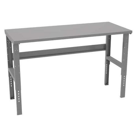 Bolted Workbench, Steel, 72 in W, 35-3/8 in to 41-3/8 in Height, 1, 800 lb, Straight MPN:WBAT-1-3072S