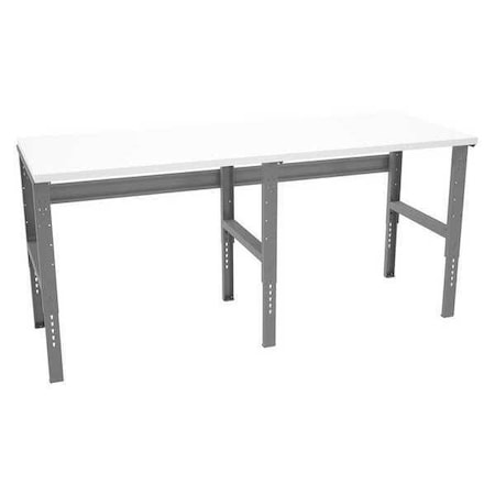 Bolted Workbench, Laminate, 96 in W, 35-3/8 in to 41-3/8 in Height, 1, 000 lb, Straight MPN:WBAT-1-3096P