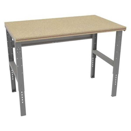 Bolted Workbench, Shop Top, 60 in W, 35-3/8 in to 41-3/8 in Height, 1, 900 lb, Straight MPN:WBAT-1-3660C