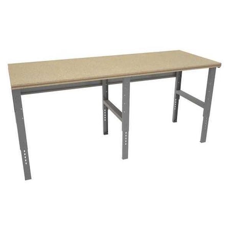 Bolted Workbench, Shop Top, 96 in W, 35-3/8 in to 41-3/8 in Height, 2, 400 lb, Straight MPN:WBAT-1-3696C