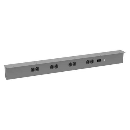 Power Outlet, 42in.Wx4in.D, Steel MPN:WOP-42-WK-1