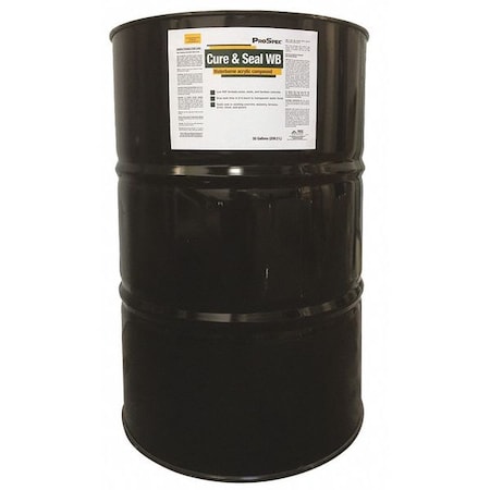Concrete Sealer, Drum, Clear, 500 sq ft Coverage MPN:120824