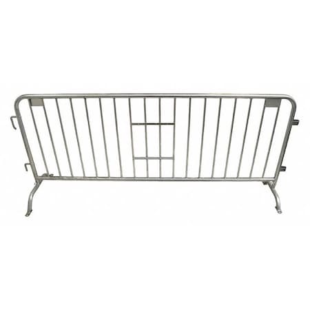 Barricade, Steel, Not Retroreflective, 43 in Height, 96 in Length, 44 lb, Silver MPN:8003