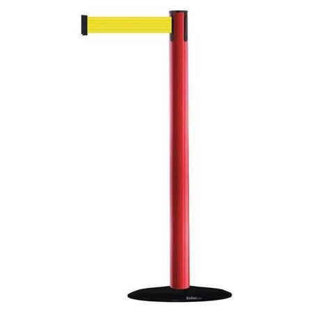 Barrier Post with Belt, 7 1/2 ft Length, 38 in Post Height, No Legend MPN:875-21-STD-NO-Y5X-C