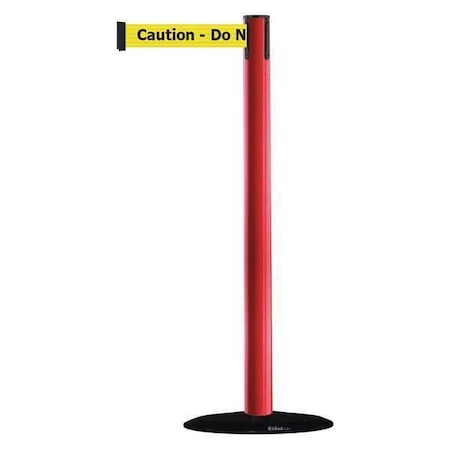 Barrier Post with Belt, 7 1/2 ft Length, 38 in Post Height, Caution Do Not Enter MPN:875-21-STD-NO-YAX-C