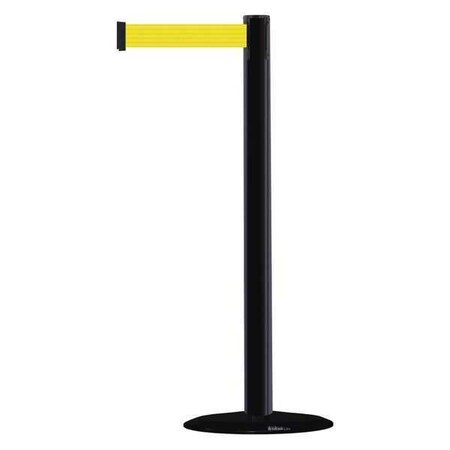 Barrier Post with Belt, 7 1/2 ft Length, 38 in Post Height, No Legend MPN:875-33-STD-NO-Y5X-C