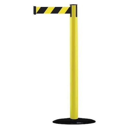 Barrier Post with Belt, 7 1/2 ft Length, 38 in Post Height, No Legend MPN:875-35-STD-NO-D4X-C