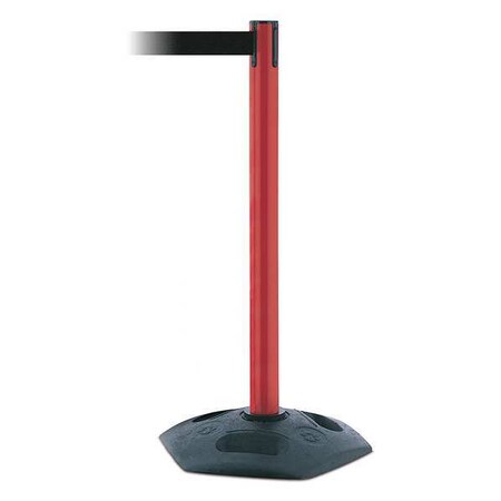 Barrier Post with Belt, Black, 13 ft Length, 38 in Post Height, No Legend MPN:886-21-MAX-NO-B9X-C