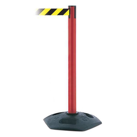 Barrier Post with Belt, Black, 13 ft Length, 38 in Post Height, No Legend MPN:886-21-MAX-NO-D4X-C