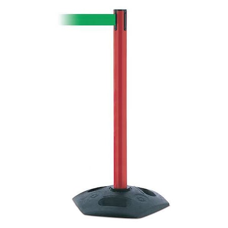 Barrier Post with Belt, Black, 13 ft Length, 38 in Post Height, No Legend MPN:886-21-MAX-NO-G6X-C