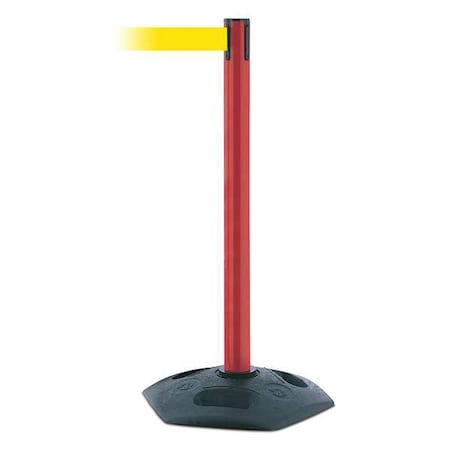 Barrier Post with Belt, Black, 13 ft Length, 38 in Post Height, No Legend MPN:886-21-MAX-NO-Y5X-C
