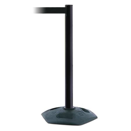 Barrier Post with Belt, Black, 13 ft Length, 38 in Post Height, No Legend MPN:886-33-MAX-NO-B9X-C