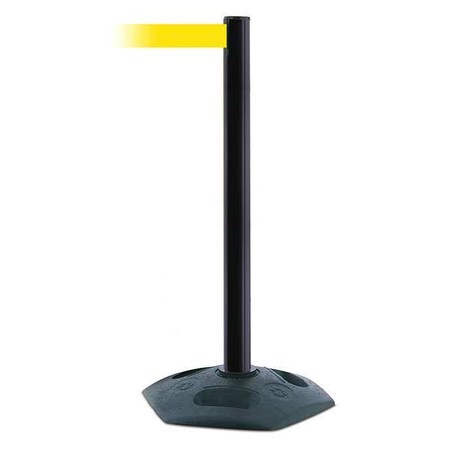 Barrier Post with Belt, Black, 13 ft Length, 38 in Post Height, No Legend MPN:886-33-MAX-NO-Y5X-C