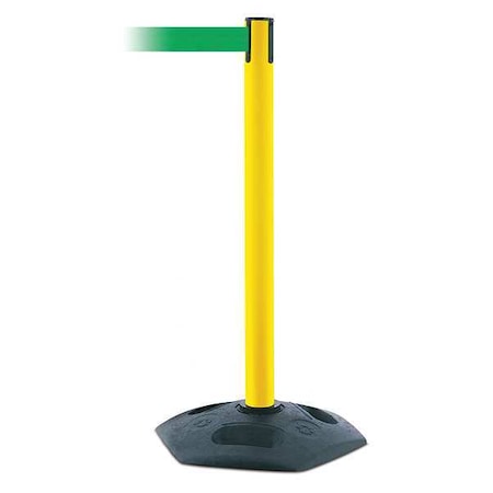 Barrier Post with Belt, Black, 13 ft Length, 38 in Post Height, No Legend MPN:886-35-MAX-NO-G6X-C