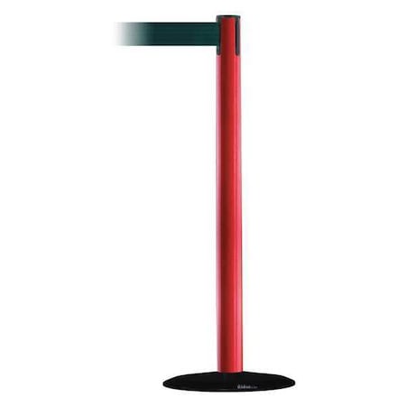 Barrier Post with Belt, Red, 13 ft Length, 38 in Post Height, No Legend MPN:889B-33-21-MAX-NO-G6X-C