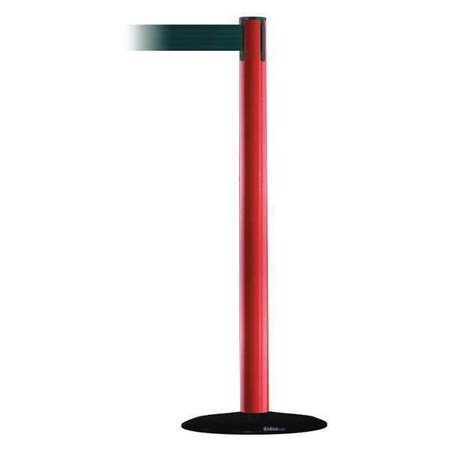 Barrier Post with Belt, Red, 7 1/2 ft Length, 38 in Post Height, No Legend MPN:889B-33-21-STD-NO-G6X-C