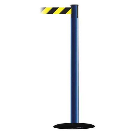 Barrier Post with Belt, Blue, 13 ft Length, 38 in Post Height, No Legend MPN:889B-33-23-MAX-NO-D4X-C