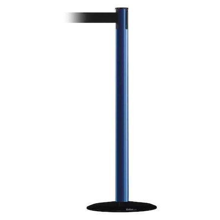 Barrier Post with Belt, Blue, 7 1/2 ft Length, 38 in Post Height, No Legend MPN:889B-33-23-STD-NO-B9X-C