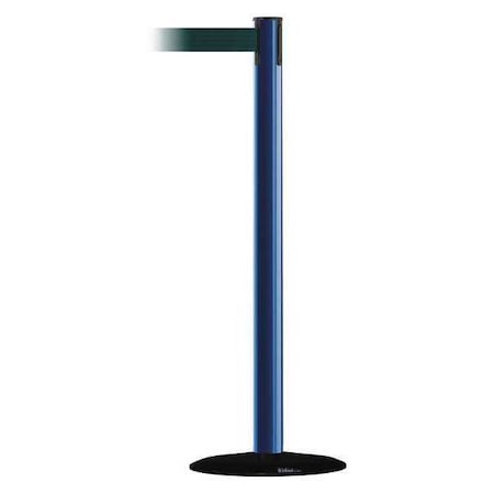 Barrier Post with Belt, Blue, 7 1/2 ft Length, 38 in Post Height, No Legend MPN:889B-33-23-STD-NO-G6X-C