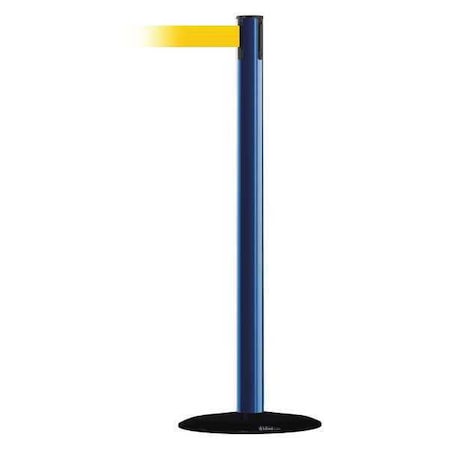 Barrier Post with Belt, Blue, 7 1/2 ft Length, 38 in Post Height, No Legend MPN:889B-33-23-STD-NO-Y5X-C