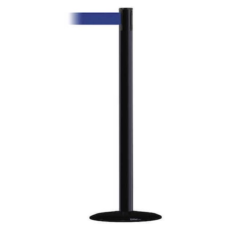 Barrier Post with Belt, Black, 13 ft Length, 38 in Post Height, No Legend MPN:889B-33-33-MAX-NO-L5X-C
