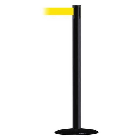 Barrier Post with Belt, Black, 13 ft Length, 38 in Post Height, No Legend MPN:889B-33-33-MAX-NO-Y5X-C
