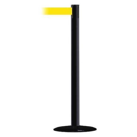 Barrier Post with Belt, Black, 7 1/2 ft Length, 38 in Post Height, No Legend MPN:889B-33-33-STD-NO-Y5X-C