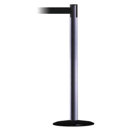 Barrier Post with Belt, Hammertone Gray, 13 ft Length, 38 in Post Height, No Legend MPN:889B-33-73-MAX-NO-B9X-C
