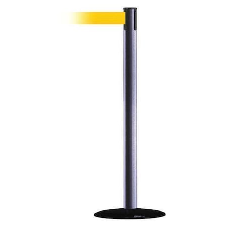 Barrier Post with Belt, Hammertone Gray, 13 ft Length, 38 in Post Height, No Legend MPN:889B-33-73-MAX-NO-Y5X-C