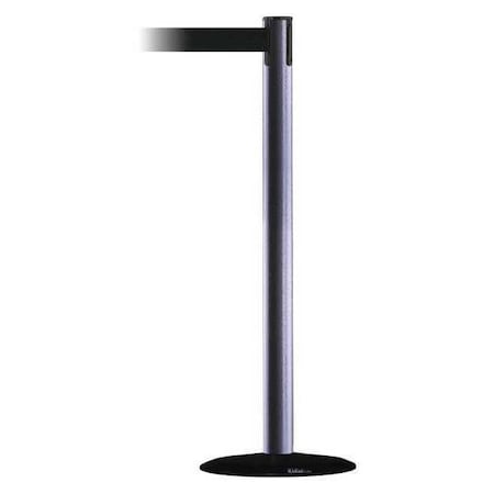 Barrier Post with Belt, Hammertone Gray, 7 1/2 ft Length, 38 in Post Height, No Legend MPN:889B-33-73-STD-NO-B9X-C