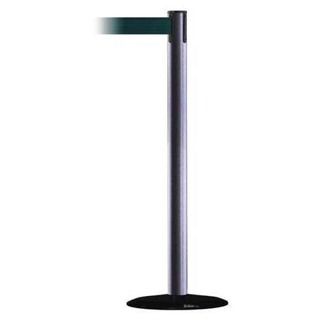 Barrier Post with Belt, Hammertone Gray, 7 1/2 ft Length, 38 in Post Height, No Legend MPN:889B-33-73-STD-NO-G6X-C