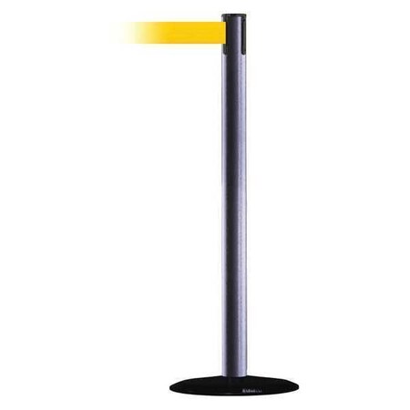 Barrier Post with Belt, Hammertone Gray, 7 1/2 ft Length, 38 in Post Height, No Legend MPN:889B-33-73-STD-NO-Y5X-C