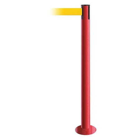 Barrier Post with Belt, Red, 13 ft Length, 36 1/2 in Post Height, No Legend MPN:889F-21-21-MAX-NO-Y5X-C