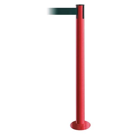 Barrier Post with Belt, Red, 7 1/2 ft Length, 36 1/2 in Post Height, No Legend MPN:889F-21-21-STD-NO-G6X-C