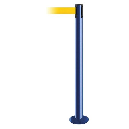 Barrier Post with Belt, Blue, 13 ft Length, 36 1/2 in Post Height, No Legend MPN:889F-23-23-MAX-NO-Y5X-C