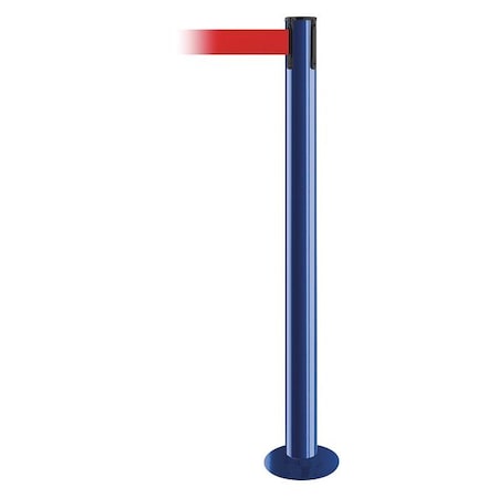 Barrier Post with Belt, Blue, 7 1/2 ft Length, 36 1/2 in Post Height, No Legend MPN:889F-23-23-STD-NO-R5X-C