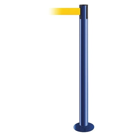Barrier Post with Belt, Blue, 7 1/2 ft Length, 36 1/2 in Post Height, No Legend MPN:889F-23-23-STD-NO-Y5X-C