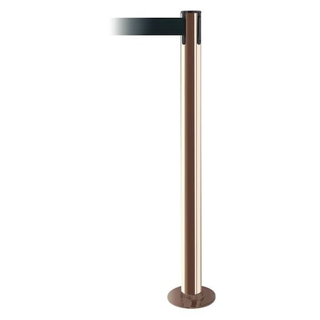 Barrier Post with Belt, 7 1/2 ft Length, 36 1/2 in Post Height, No Legend, Polished Brass MPN:889F-2P-2P-STD-NO-G7X-C