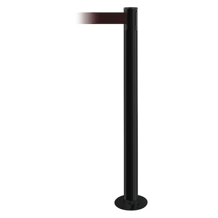 Barrier Post with Belt, Black, 13 ft Length, 36 1/2 in Post Height, No Legend MPN:889F-33-33-MAX-NO-R7X-C
