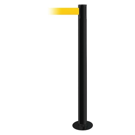Barrier Post with Belt, Black, 13 ft Length, 36 1/2 in Post Height, No Legend MPN:889F-33-33-MAX-NO-Y5X-C
