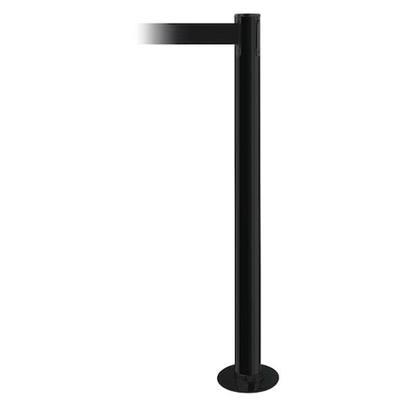 Barrier Post with Belt, Black, 7 1/2 ft Length, 36 1/2 in Post Height, No Legend MPN:889F-33-33-STD-NO-B9X-C