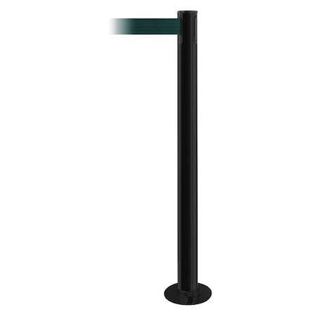 Barrier Post with Belt, Black, 7 1/2 ft Length, 36 1/2 in Post Height, No Legend MPN:889F-33-33-STD-NO-G6X-C