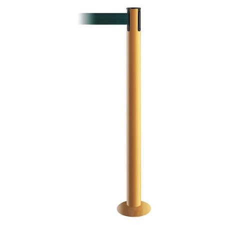 Barrier Post with Belt, Yellow, 7 1/2 ft Length, 36 1/2 in Post Height, No Legend MPN:889F-35-35-STD-NO-G6X-C