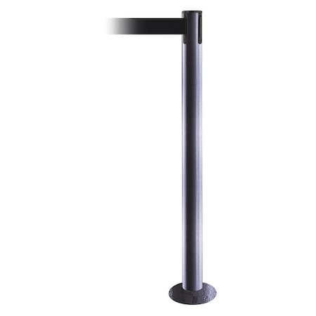 Barrier Post with Belt, Hammertone Gray, 13 ft Length, 36 1/2 in Post Height, No Legend MPN:889F-73-73-MAX-NO-B9X-C