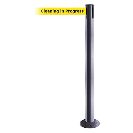 Barrier Post with Belt, Hammertone Gray, 13 ft Length, 36 1/2 in Post Height, Cleaning in Progress MPN:889F-73-73-MAX-NO-YCX-C