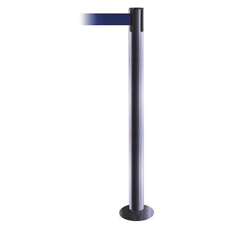 Barrier Post with Belt, Hammertone Gray, 7 1/2 ft Length, 36 1/2 in Post Height, No Legend MPN:889F-73-73-STD-NO-L5X-C