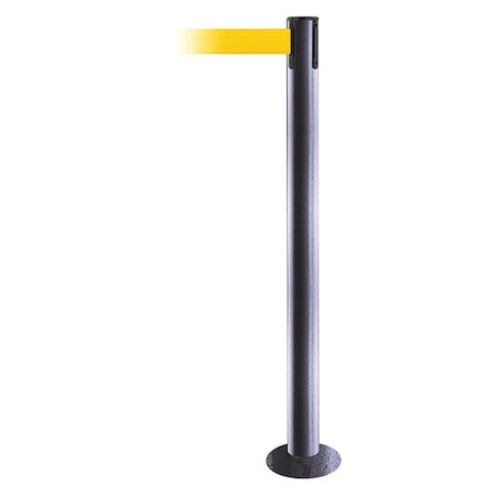 Barrier Post with Belt, Hammertone Gray, 7 1/2 ft Length, 36 1/2 in Post Height, No Legend MPN:889F-73-73-STD-NO-Y5X-C