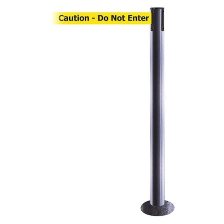 Barrier Post with Belt, Hammertone Gray, 7 1/2 ft Length, 36 1/2 in Post Height MPN:889F-73-73-STD-NO-YAX-C
